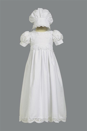 #LTKayla : Girls Christening Cotton Embroidered Christening Gown