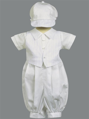 #LTTristian : Cotton Romper W/ Embroidered Cotton Vest and Hat