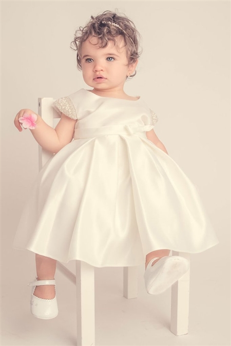 #PA201 B_iv-01 : Elsie's Baby Dress-Ivory White