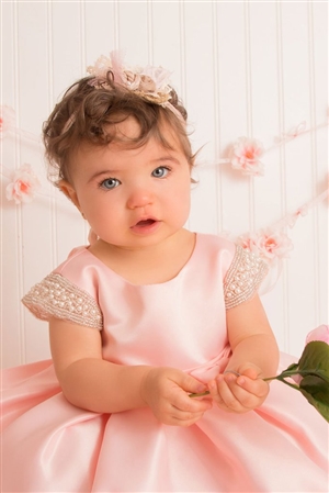 #PA201 B_pk-01 : Elsie's Baby Dress-Pink