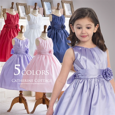 #SK355SL : Pleated Solid Taffeta Sleeveless Dress (Sale)