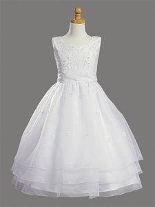 #SP930 : Embroidered Organza and Pearled Bodice with Organza Skirt