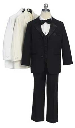 # SWM110ABK : Boys Dinner Jaket Tuxedo With Vest