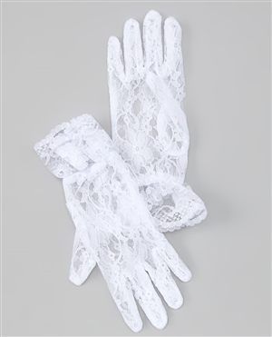 #TTLG : Wrist Length Ruffled Lace Gloves